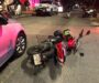 Particular derribó a motociclista