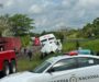 Tráiler impacta por alcance a autobús ADO en la Costera del Golfo