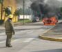 *Se incendió camioneta frente a la Pepsi de Coatza*